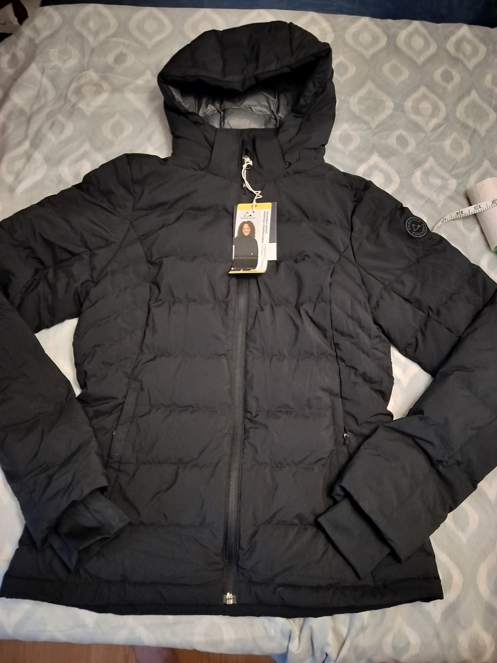 Paradox Black Hooded Women's Puffer Jacket